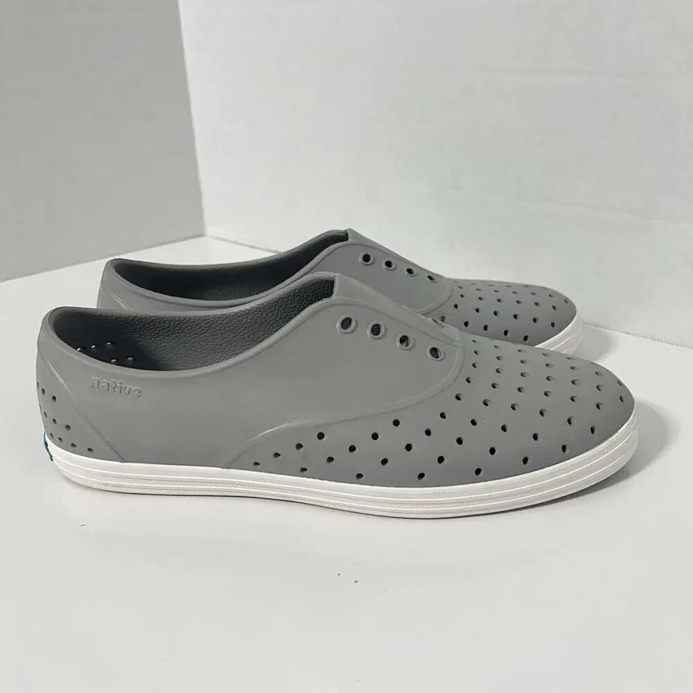 Native Shoes Women's Jefferson Flax Gray White Size 9 NEW